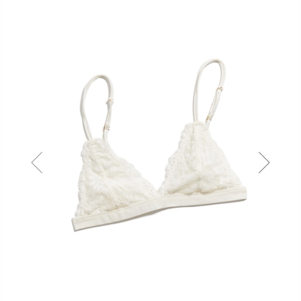 Ivory Out From Under lace triangle bralette